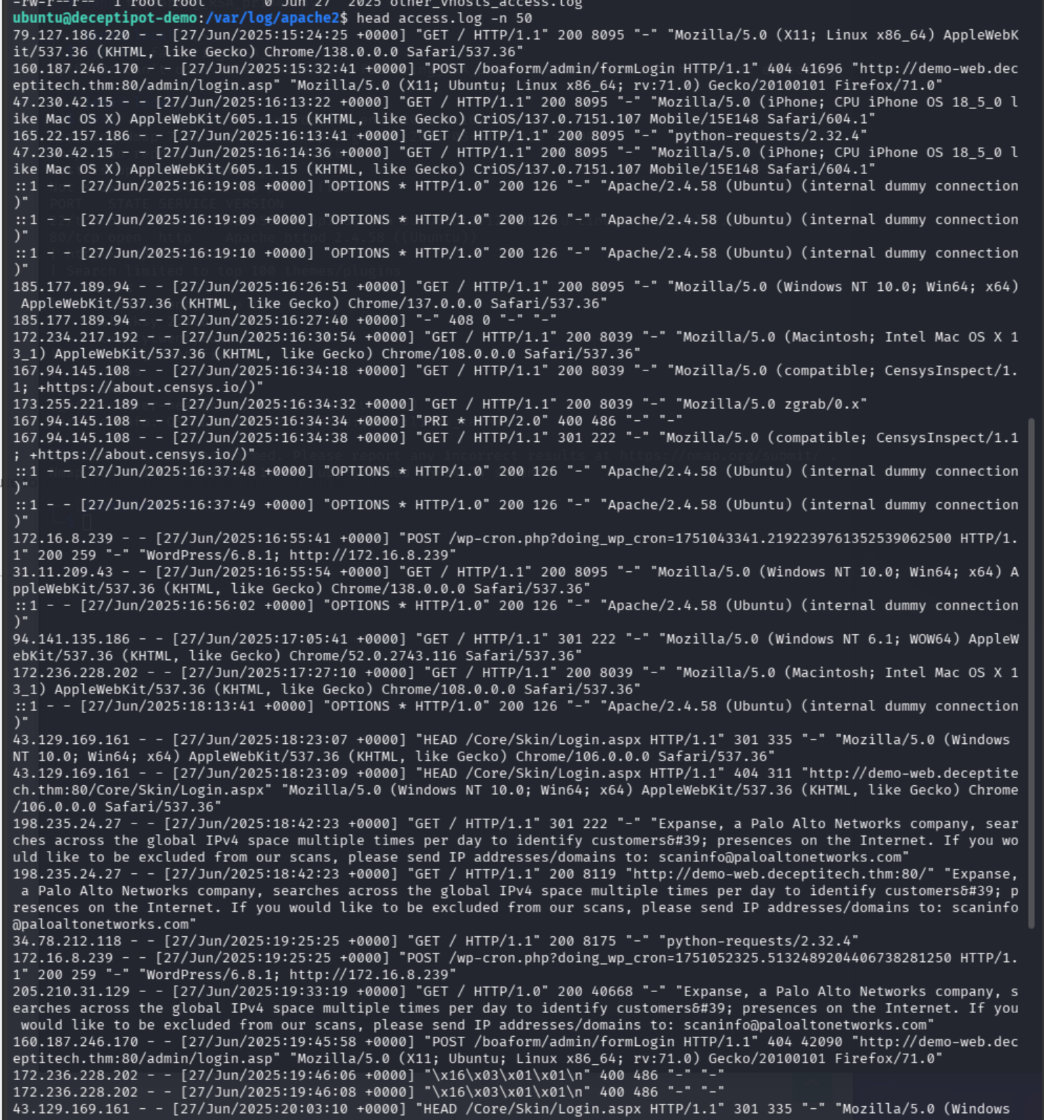 access log full output part 1